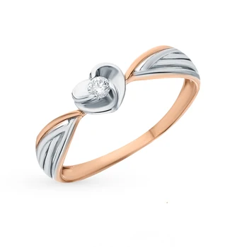 

Gold ring with diamonds sunlight sample 585