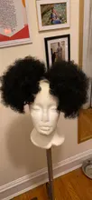 Cola de Caballo rizada Afro Puff, 100%, coleta de pelo humano brasileño con cordón con Clps para mujeres, negro Natural #2 #4, marrón