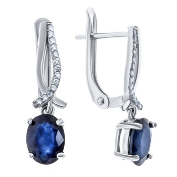 

Silver earrings with and cubic zirconia.