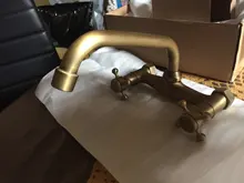 Grifo de latón antiguo para fregadero de cocina, 360 caño giratorio, mezclador de cocina de baño caliente y fría, fregona, grifos de piscina de doble mango