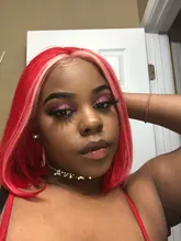 Peluca Bob 13x1 1B 613 cabello humano liso brasileño con encaje frontal, rubio miel degradado, Remy corto prearrancado para mujeres negras