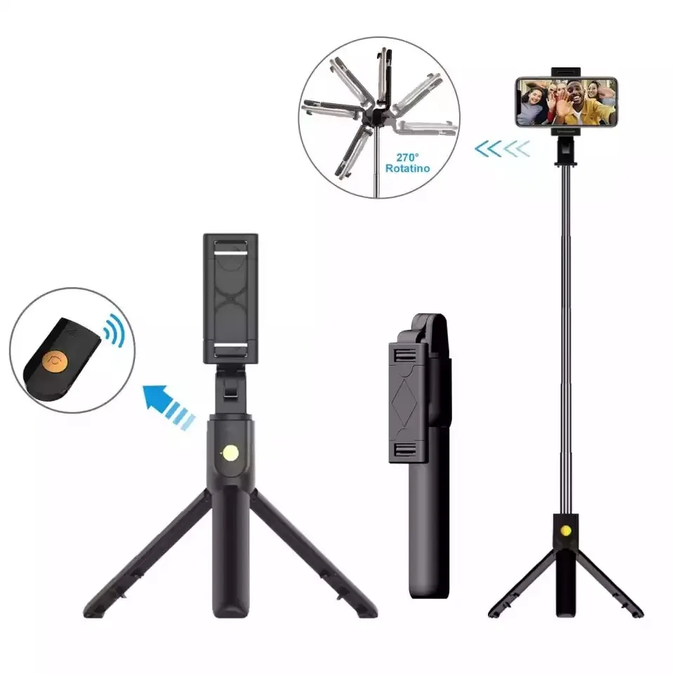 Sysosin-Selfie Stick with in Aluminum Tripod Wireless