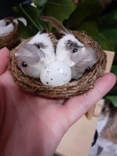 Cage-Set Nest Bird Gardening-Decoration Desktop-Ornament 9cm Simulation Photography-Props