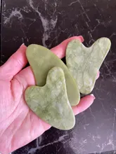Verde Natural Jade Guasha Desguace de Gua masajeador Sha cara Meridian desguace placa pieza masaje brazo masaje herramienta