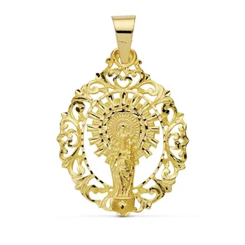 

18k gold pendant Virgin Pillar fence 39mm. [AB0766]