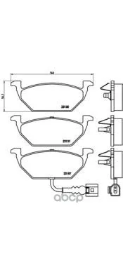 Колодки Тормозные Audi A3 03/Vw G4/G5/Skoda Octavia 1.4/1.6/1.9d Передние Brembo P85072 Brembo арт. P85072