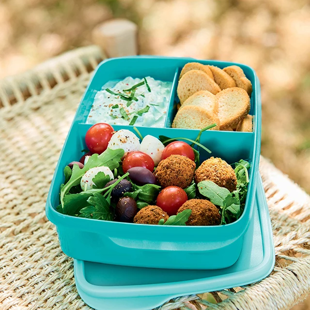 Tupperware-Boîte à lunch à compartiments pour enfants et adultes, boîte à  sandwich, boîte de rangement et de transport