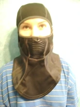 ROCKBROS-Mascarilla de esquí térmica, forro polar con protector para la cara, capucha de snowboard, bufandas de deporte al aire libre, a prueba de viento, casco para bici, pasamontañas