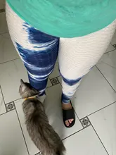 Leggings deportivos anticelulitis para mujer, pantalones de cintura alta con realce de cadera, Color Tie-dye, a la moda, estilo nuevo