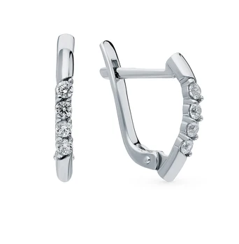 

Silver earrings with cubic zirconia sunlight sample 925