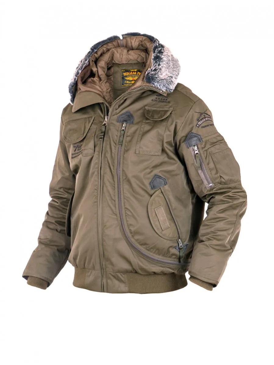 Куртка Пилот мужская (бомбер) осень-зима 762 Armyfans G037A цвет Хаки (Khaki) CK-00002994 | Спорт и