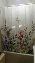 Shower Curtains Flower-Rose Waterproof Hooks Frabic Animals Flamingo Elephant African-Style