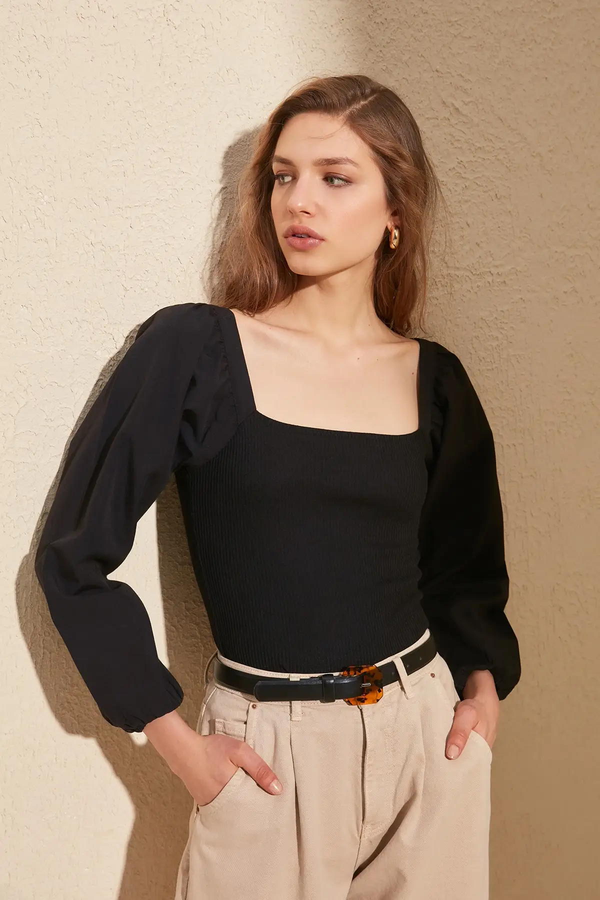 Trendyol Woven Detailed Knitted Blouse TWOSS20BZ0227