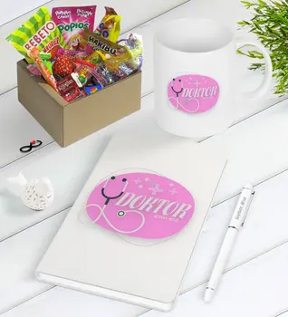

Personalized Doctor Nostalgic Lezzetler Notebook Pen Mug Gift Seti-15