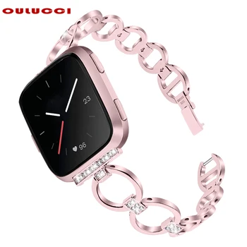 

OULUCCI Metal watch band Bracelet Strap Wristband for Fitbit versa watch band Bracelet Band Accessories for fit bit Versa