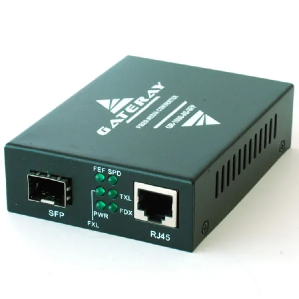 Gateray GR-1000-AS-SFP-LFP медиаконвертер 10/100/1000Base-TX/1000Base-FX без SFP модуля LFP-функци |