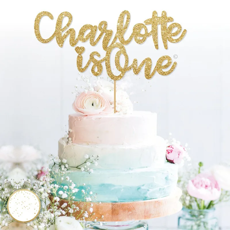 

personalised Name cake topper, custom gold large glitter cake topper first birthday topper, wedding cake Party Decorations