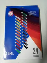Pintura acrílica profesional de 12/24 colores 15ml tubos pintura de dibujo pigmento cuadro de pared pintado a mano para artista DIY