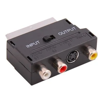 

Adaptador SCART AV conmutable Negro