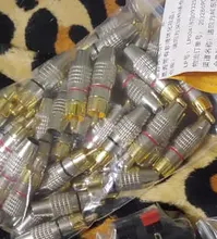 Conector macho RCA sin soldadura, adaptador de enchufe para enchufe de Cable de Audio, vídeo, CCTV, cámara, sin soldadura, alta cantidad, 1/4/10 Uds.