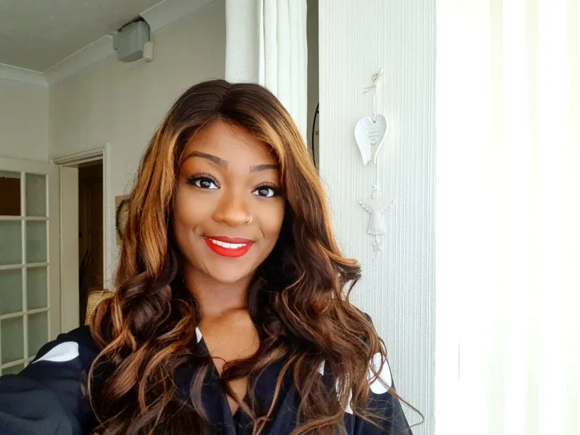 Brazilian 13x6 Wavy Brown Blond Ombre Color Highlight photo review