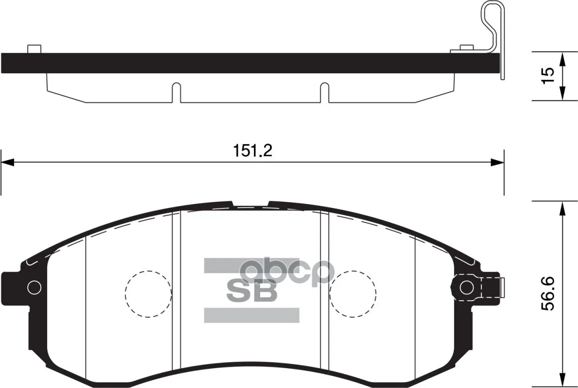 Колодки Тормозные Mitsubishi L200 2.5td 01- Передние Sangsin Brake Sp1602 Sangsin brake арт. SP1602
