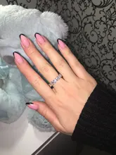 Huitan-anillos de promesa de amor para mujer, joyería de boda, cristal cuadrado pavimentado, circonita, anillo de compromiso de boda elegante, nuevo