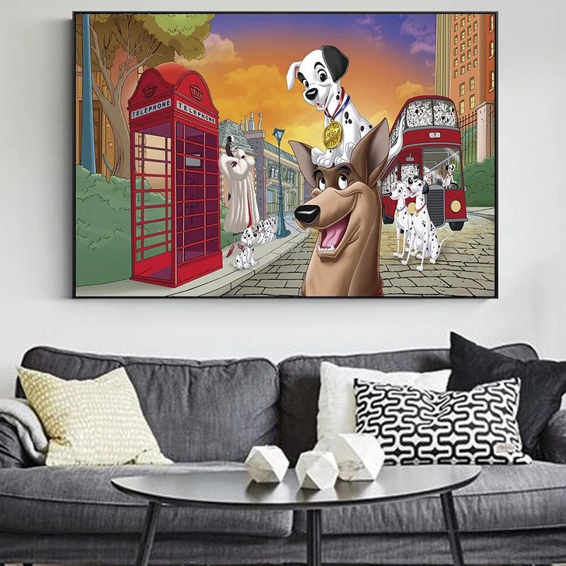101 Dalmatians Poster And Prints For Living Room Disney Classic Movie 102  Dalmatians Canvas Painting Wall Art Cartoon Home Decor - AliExpress