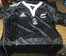 Camiseta deportiva de Rugby conmemorativa de Nueva Zelanda, camisa con estampado de alta densidad en cuello acanalado con puños elásticos, aniversario de 100, S-3XL