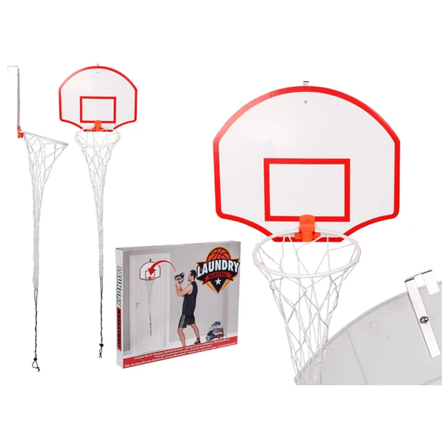 Cesta de baloncesto para la ropa sucia, cesta colgante sobre la puerta,  canasta de baloncesto para la lavandería, canasta divertida de lavandería  con