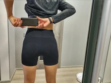 Pantalones cortos deportivos sin costuras para mujer, de cintura alta, con realce, ajustados para entrenamiento, 2020