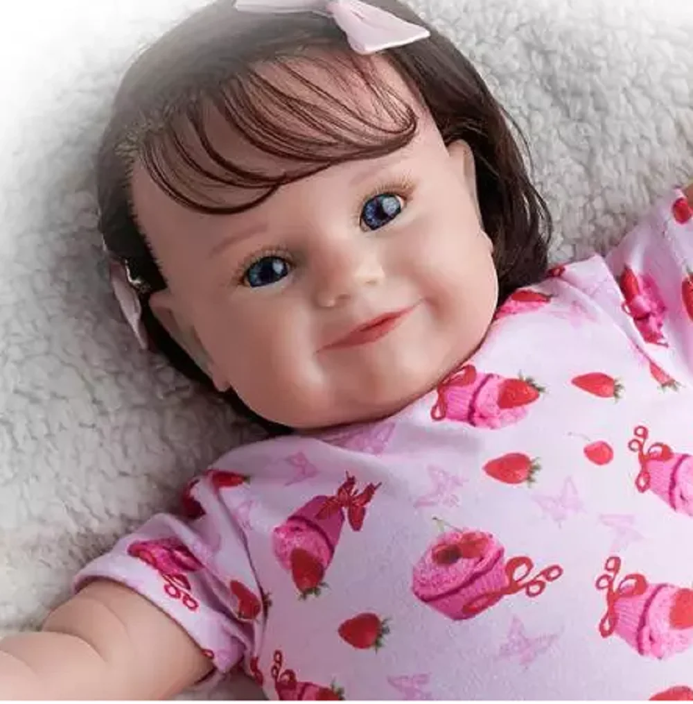 

RBG 20 Inches Lol Vinyl Smiley Reborn Baby Dolls Lifelike New Born Alive Bebe Girl Reborn Kit Chrismas Gift Toys for Children