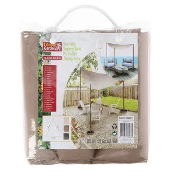 

Towel sunshade triangular 3.6x3.6x3.6m Brown Lifetime Garden