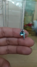 Collar de plata de ley 925 con dije de sirena, collar de cristal azul para mujer, joyería 2020