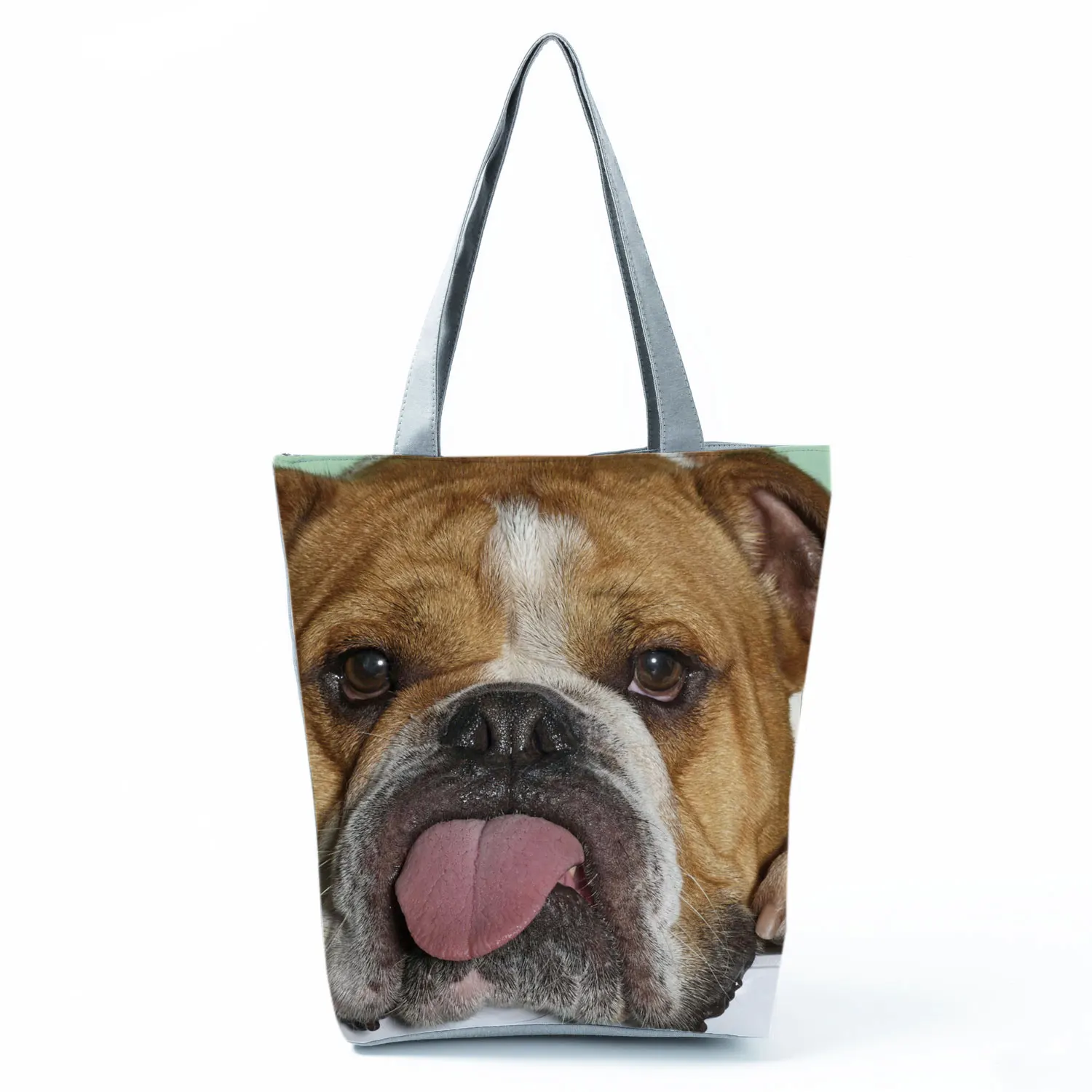 German Shepherd  Boston Terrier  Bulldog  Husky Dog Causal Totes Bag Women Handbag Ladies Shoulder Bags Reusable Shopping Bag 