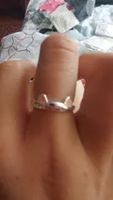 Anillo de plata con orejas de gato para mujer y niña, anillo ajustable con diseño abierto, joyería bonita, regalo, venta al por mayor