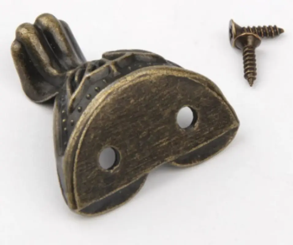 4pcs Antique Jewelry Leg Corner Wooden Decor Gift Box