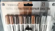 Juego de rotuladores y palos de relleno para muebles, 21 Uds., Kit de restauración de arañazos de madera, parche para arañazos, pintura, bolígrafo, reparación compuesta de madera