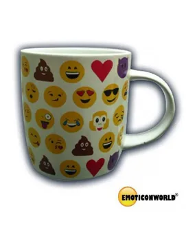 

CUP WHITE PORCELAIN WITH DRAWINGS OF EMOTICONS