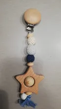 Cloud Dummy Clip-Chains Pacifier-Clip Crochet Beads Jewelry-Making Wood Food-Grade Bopoobo