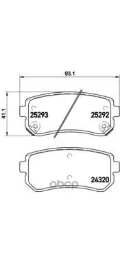 Колодки Тормозные Kia Ceed/Rio/Sportage/Hyundai Accent/I20/I30/Ix35 Задние Brembo P30051 Brembo арт. P30051