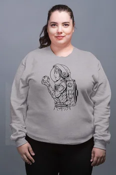 

Angemiel Wear Of Looking At The World Astronot Gray Female Sweatshirt