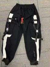 Pantalones Cargo de Hip Hop para hombre, pantalón de baile callejero, elástico, con múltiples bolsillos, Tendencia de primavera, suelto, Hip Hop, 2021