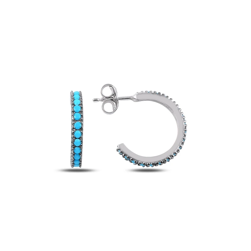 

Armagano 15mm Single Row Turquoise Zircon Cubic Zirconia Tamtur Earrings