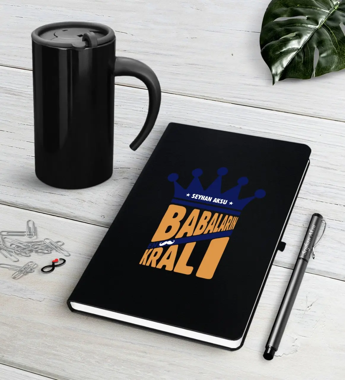 Набор термосов Babaların Top King Black ручка для записной книжки | Дом и сад