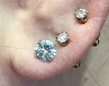 MloveAcc 100% Plata de Ley 925 auténtica joyería de las mujeres de moda lindo pequeño claro CZ Stud pendientes regalo para las niñas adolescentes Dama