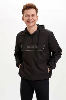 

DeFacto Man's Cool Black Mont Hoodies Men's Spring Casual Hooded Sweatshirts Men's Sportswear Hoodies-R1798AZ20SP