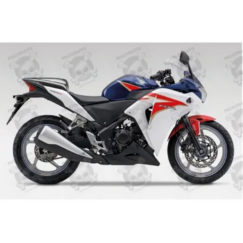 

CBR 250R 2012 - WHITE/BLUE ORIGINAL VERSION DECALS size