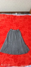 Knitted Skirt Pleated A-Line Midi Elegant Knee-Length Autumn Winter Korean Women High-Waist