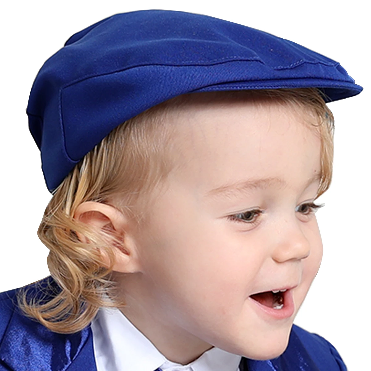 Baptism Hat for Baby Boy Newborn Christening White Cap Toddler Suit Flat Headgear Kids Wedding Vintage Soft Lining Accessories